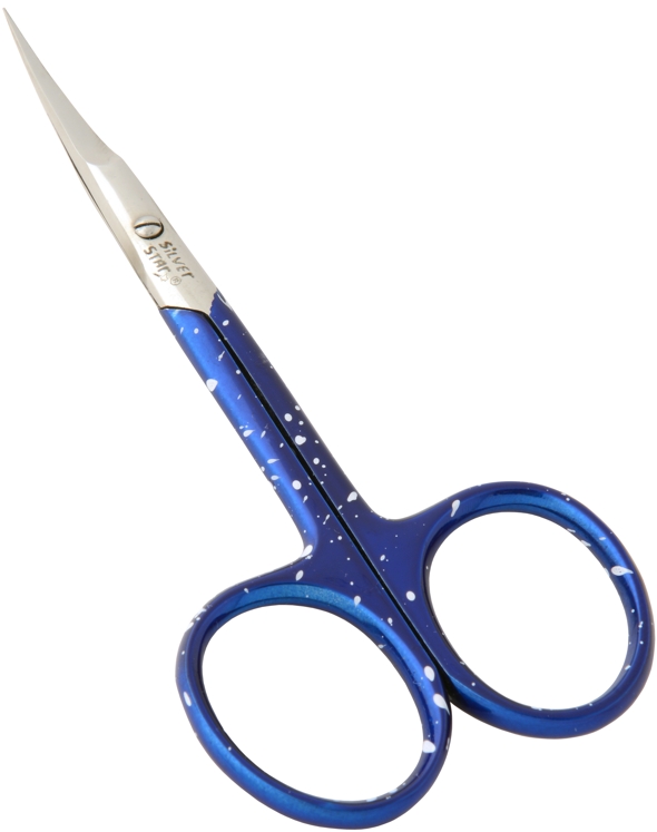 0241 HCC2 BLUE Ножницы маникюрные изогнутое лезвие голубые ручки