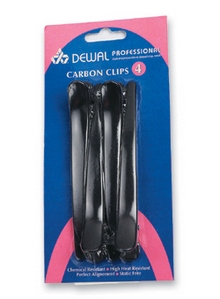 CL2522 Зажим для волос DEWAL черный.карбоновый 9см (4 шт./уп)