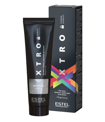 EX/NM Пигмент прямого действия для волос ESTEL XTRO BLACK металлик, 100мл