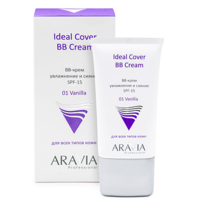 9208 BB-крем увлажняющий SPF-15 Ideal Cover BB-Cream Vanilla 01,50 мл, ARAVIA Professional